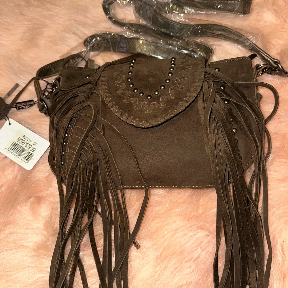 Montana west Brown Fringe Women's Bag